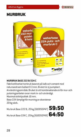 Weber Murbruk