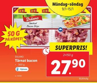 Lidl Tärnat bacon erbjuda