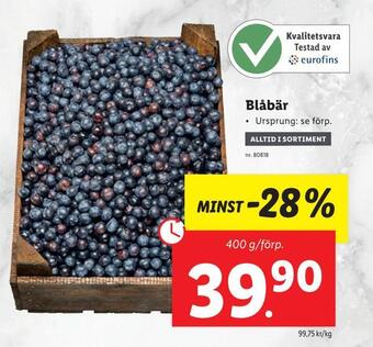 Lidl Blåbär erbjuda