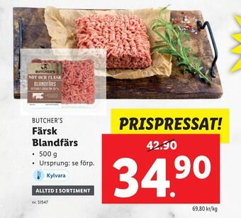 Lidl Färsk blandfärs erbjuda