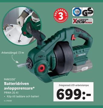 Batteridriven avloppsrensare