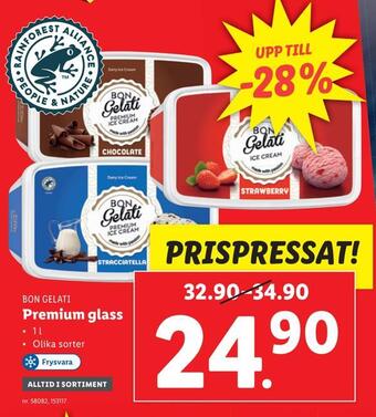 Lidl Premium glass erbjuda