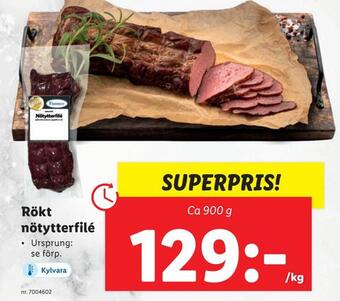 Lidl Rökt nötytterfilé erbjuda