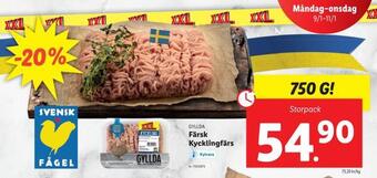 Lidl Färsk kycklingfärs erbjuda