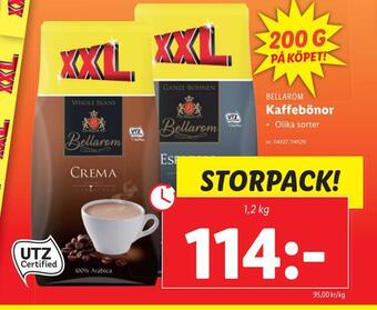 Lidl Kaffebönor erbjuda