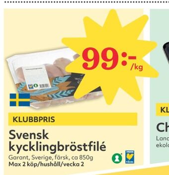 Hemköp Garant kycklingbröstfilé erbjuda