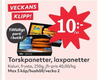 Hemköp Kaluri laxpanetter erbjuda