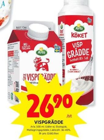 ICA Kvantum Arla köket vispgrädde erbjuda