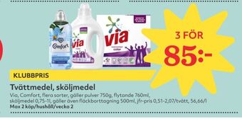 Hemköp Via tvättmedel pulver erbjuda