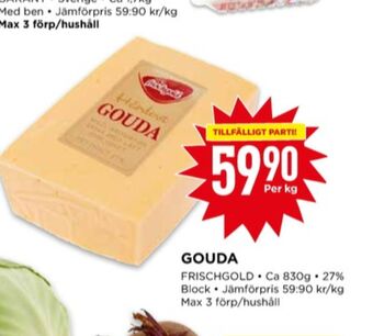 Willys Frischgold gouda erbjuda