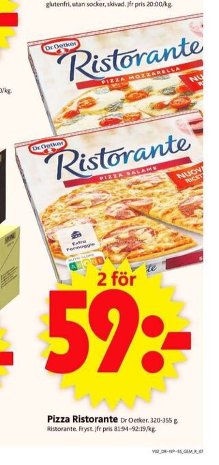 ICA Supermarket Ristorante pizza erbjuda