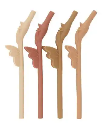 Bergqvist Skor Sugrör silicone unicorn 4-pack rose mix erbjuda