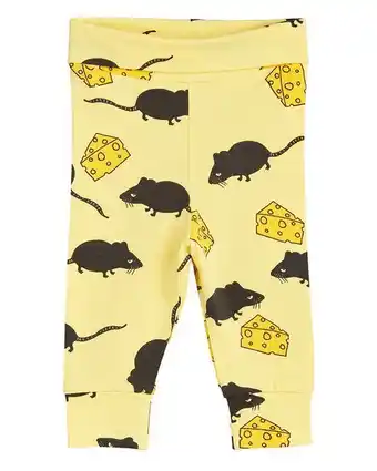 Leggings mouse newborn yellow