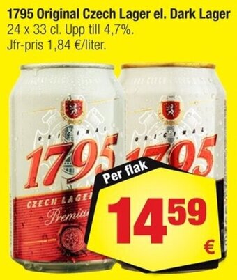 Calle 1795 Original Czech Lager el. Dark Lager erbjuda