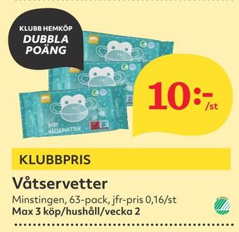 Hemköp Våtservetter erbjuda