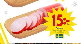Matöppet Falukorv erbjuda