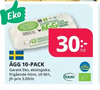 Tempo Ägg 10-pack erbjuda