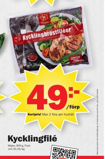 Pekås Kycklingfilé erbjuda