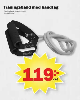 Träningsband med handtag