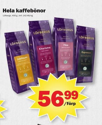 Pekås Hela kaffebönor erbjuda