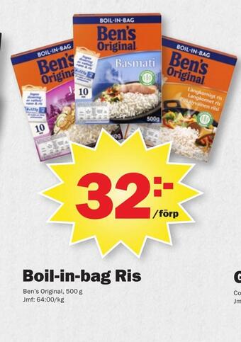 Pekås Boil-in-bag ris erbjuda