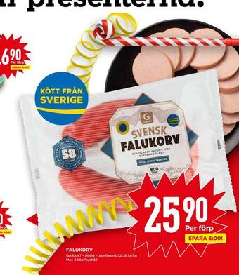 Willys Hemma Falukorv erbjuda