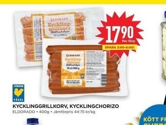 Willys Hemma Kycklinggrillkorv, kycklingchorizo erbjuda