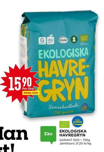 Willys Ekologiska havregryn erbjuda