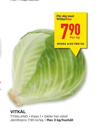 Willys Hemma Vitkål erbjuda