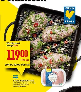 Willys Hemma Kycklingbröstfilé erbjuda