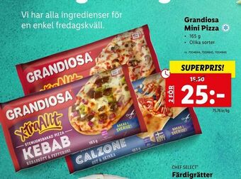 Lidl Grandiosa Mini Pizza erbjuda