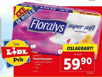 Lidl Toalettpapper erbjuda