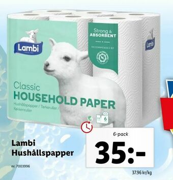 Lidl Lambi Hushållspapper erbjuda