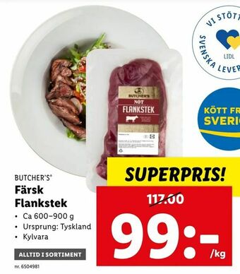 Lidl Färsk Flankstek erbjuda