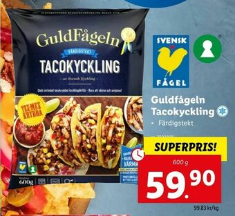 Lidl Guldfågeln Tacokyckling erbjuda