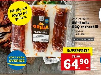 Lidl Skinkrulle BBQ anchochili erbjuda