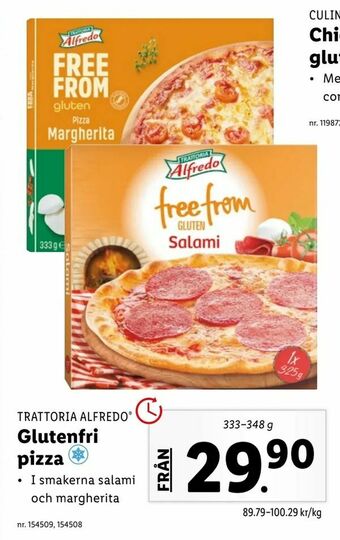 Lidl Glutenfri pizza erbjuda
