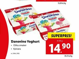 Lidl Danonino Yoghurt erbjuda