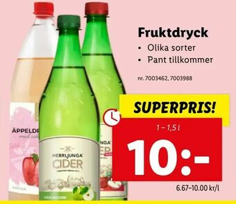 Lidl Fruktdryck erbjuda