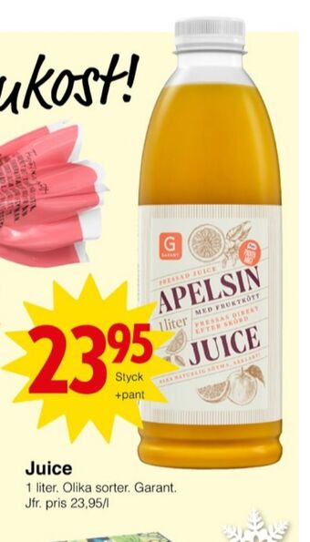 Matöppet Garant juice erbjuda