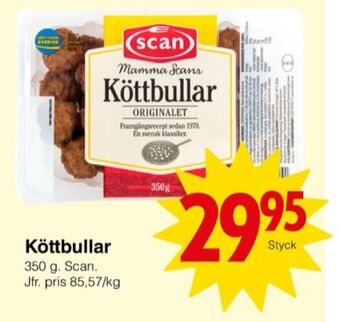 Matöppet Scan köttbullar erbjuda