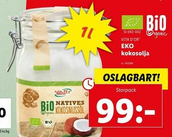 Lidl Eko kokosolja erbjuda