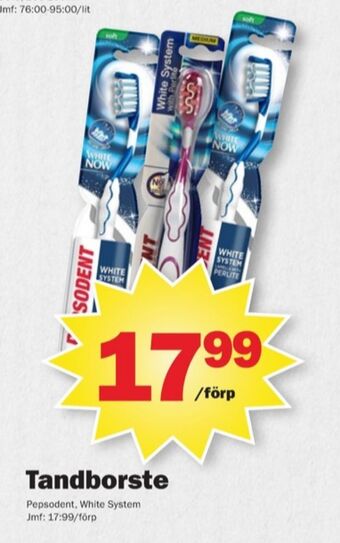 Pekås Pepsodent tandborste erbjuda