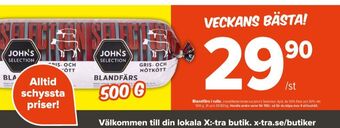 Coop Extra Johns selection blandfärs erbjuda