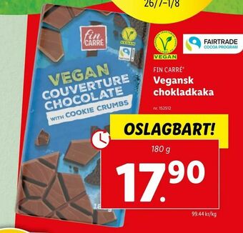 Lidl Vegansk chokladkaka erbjuda
