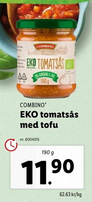 Lidl EKO tomatsås med tofu erbjuda