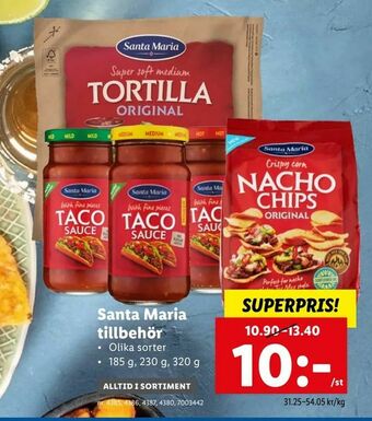 Lidl Santa Maria tillbehör erbjuda