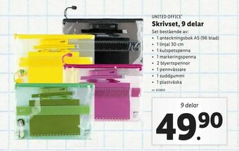 Lidl Skrivset, 9 delar erbjuda