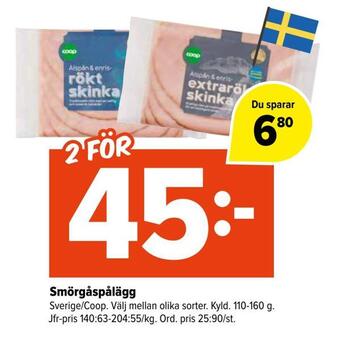 Coop Extra Smörgåspålägg erbjuda