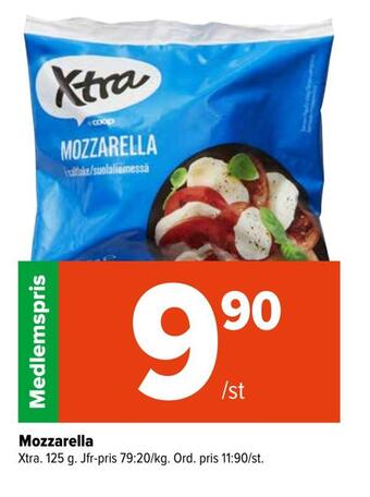 Coop Extra Mozzarella erbjuda